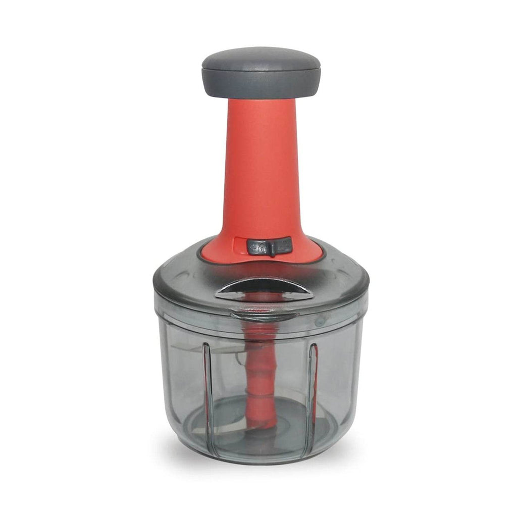 5901 Matte Finish Manual Hand Press Chopper For Kitchen Mini Handy Compact Chopper With 3 Blades For Effortlessly Chopping Vegetables Fruits For Your Kitchen. - 9XShoppy