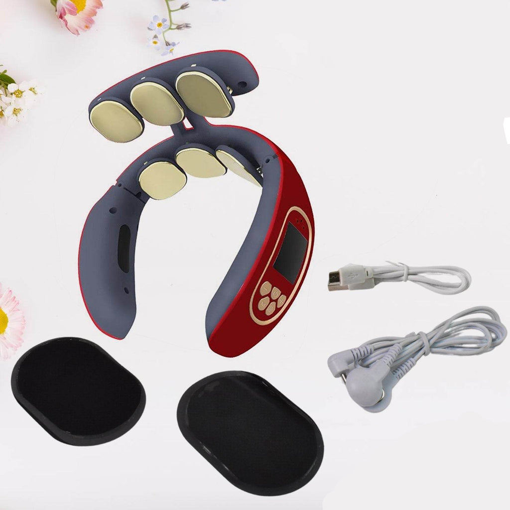6 Heads Smart Electric Neck And Back Pulse Massager Wireless (1 Pc) - 9XShoppy