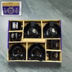 A One Ceramic Tea Cups Mug Set With Leaf Shape Serving Bowl (8 Pcs Set) - 9XShoppy