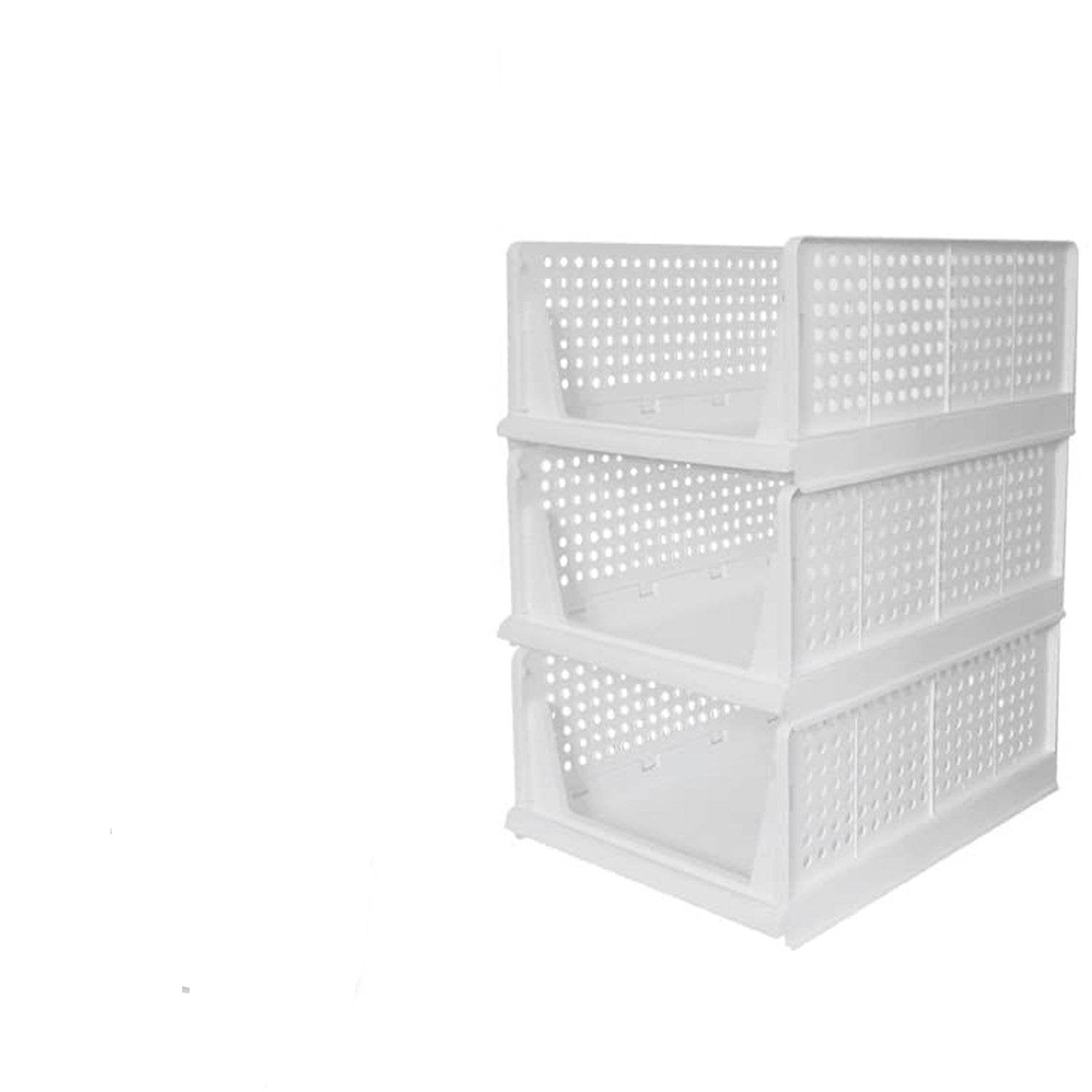 7732 3 Layer Clothes Organizer For Wardrobe Cupboard Organizer For Clothes Foldable And Stackable Closet Organizer Drawer Organizer For Clothes Multi Purpose Plastic Drawer - 9XShoppy
