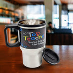 Stainless Steel Vacuum Glass Insulated Glass Coffee Cups Double Walled Travel Mug Car Coffee Mug (With Lid Handle) - 9XShoppy