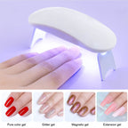 Mini Portable Uv Led Nail Lamp For Gel Nail Polish Curing (1 Pc) - 9XShoppy