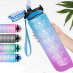 0325 Motivational Water Bottle With Straw Time Marker Bpa-free Tritan Portable Gym Water Bottle Leakproof Reusable Special Design For Your Sports Activity Hiking Camping - 9XShoppy