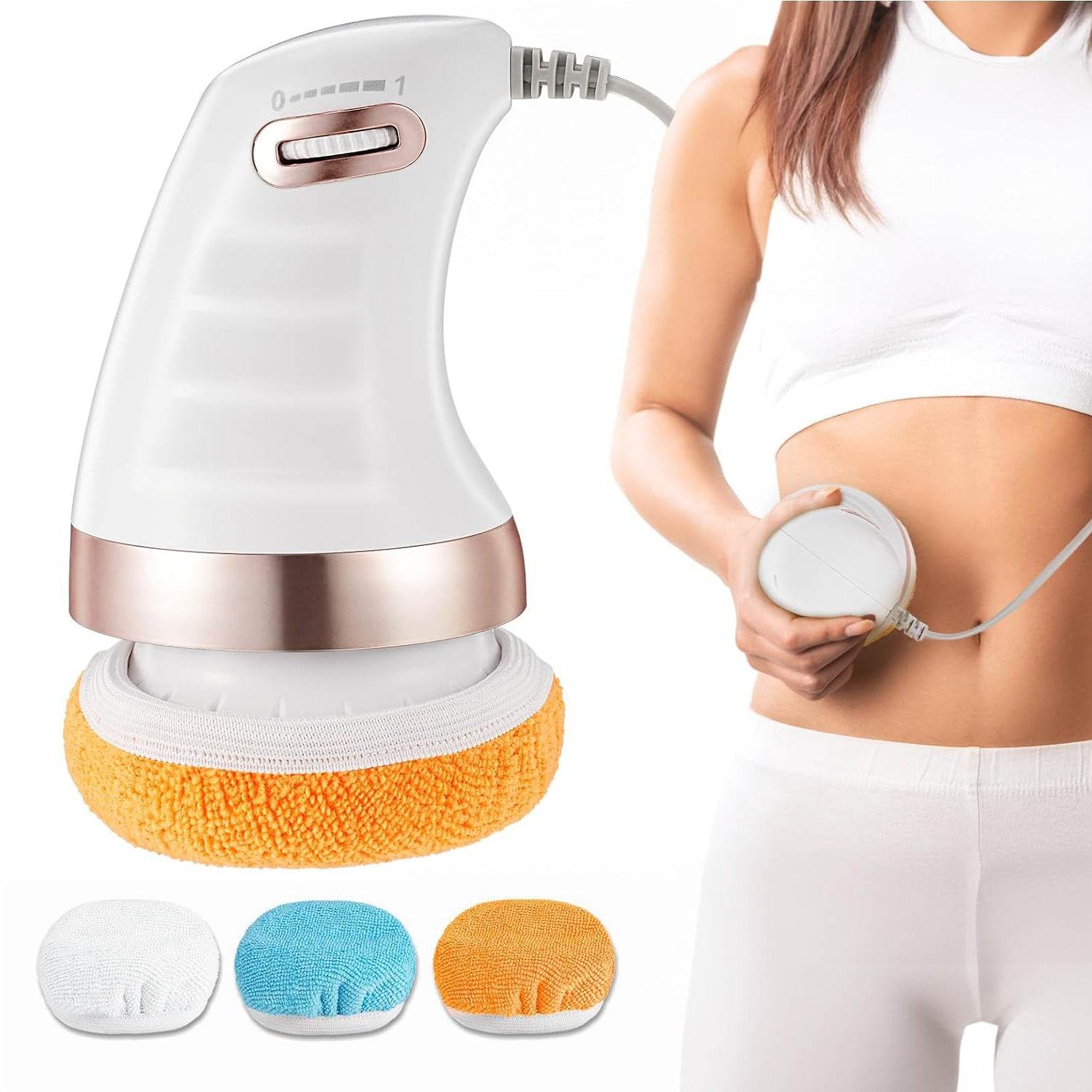 7293 Body Massager Shaping Machine Body Sculpting Massager With 3 Washable Pads Adjustable Speeds Electric Handheld Massager For Belly Waist Legs Arms Butt (1 Pc) - 9XShoppy