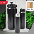 3 In 1 Stainless Steel Insulated Water Bottle - 9XShoppy