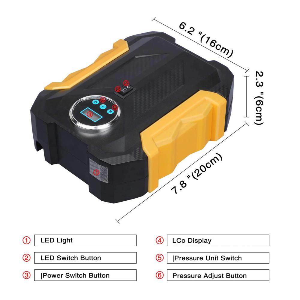Portable Electric Car Air Compressor Pump For Car And Bike Tyre - 9XShoppy