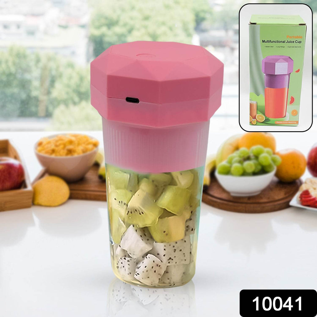 Portable Multifunctional Electric Juicer Cup Usb Juice Maker 6 Blade (350 Ml) - 9XShoppy