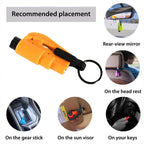 8761 2 In 1 Emergency Safety Cutter With Key Chain Small Portable Handy Emergency Safely Glass Breaking Seat Belt Cutting Keychain Tool - 9XShoppy