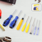 8 In 1 Hand Tool Kit Steel And Plastic Hammer Screwdriver Tape - 9XShoppy