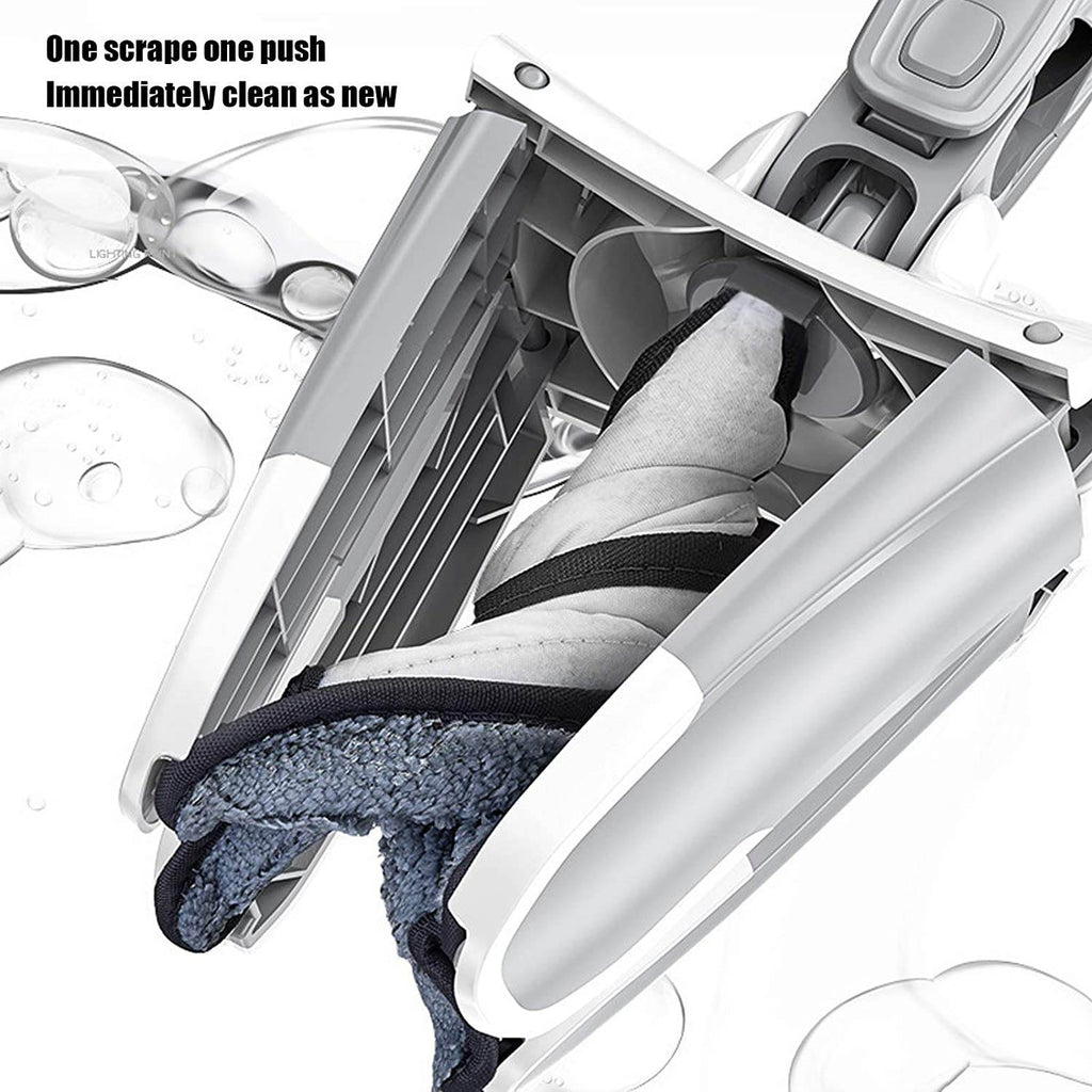 4874 X Shape Mop Or Floor Cleaning Hands-free Squeeze Microfiber Flat Mop System 360 Flexible Head Wet And Dry Mop For Home Kitchen With 1 Super-absorbent Microfiber Pads. - 9XShoppy