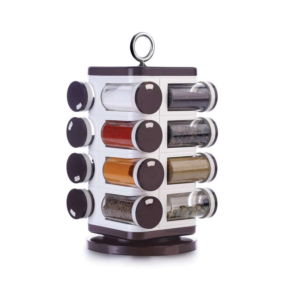 8119 Ganesh Multipurpose Revolving Spice Rack With 16 Pcs Dispenser Each 100 Ml Plastic Spice Abs Material 1 Piece Spice Set 1 Piece Spice Set (Plastic) - 9XShoppy