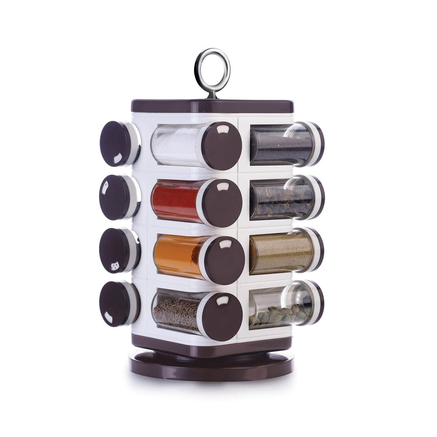 8119 Ganesh Multipurpose Revolving Spice Rack With 16 Pcs Dispenser Each 100 Ml Plastic Spice Abs Material 1 Piece Spice Set 1 Piece Spice Set (Plastic) - 9XShoppy