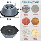 Washer Dryer Anti Vibration Pads With Suction Cup Feet - 9XShoppy