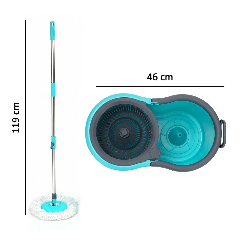 4941 Quick Spin Mop Plastic Spin Bucket Floor Cleaning Easy Wheels Big Bucket Floor Cleaning Mop With Bucket - 9XShoppy