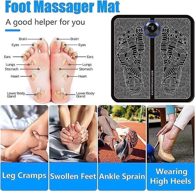 Ems Foot Massager Electric Feet Massager Deep Kneading Circulation Foot Booster For Feet - 9XShoppy