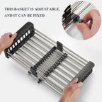 2189 Stainless Steel Expandable Kitchen Sink Dish Drainer - 9XShoppy