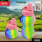 Flexible Collapsible Silicone Sports Water Bottle (260 Ml 20 Cm Folding) - 9XShoppy