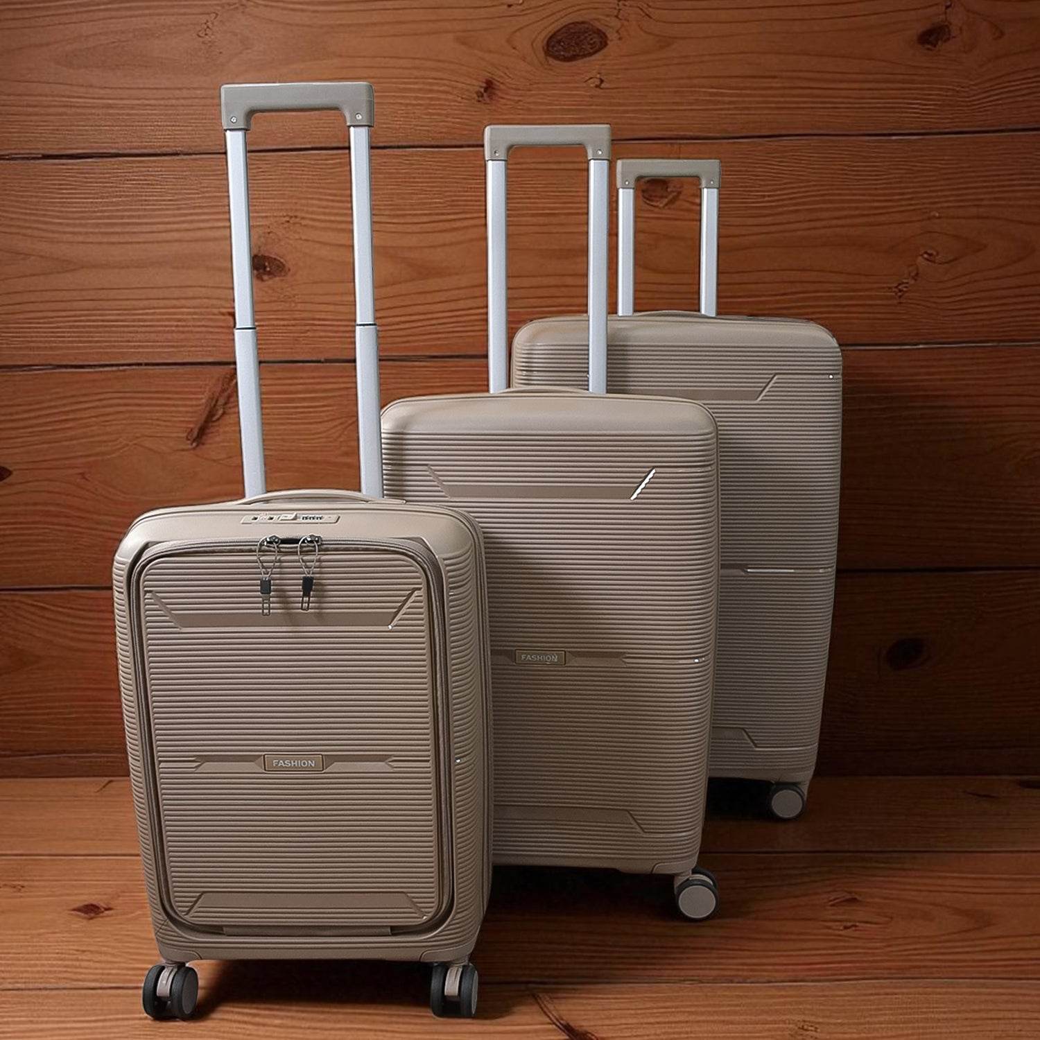 Hard-shell Trolley Luggage Bag (Set Of 3-pice Mix Color) - 9XShoppy