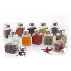 5504 All New Square 24 Bottle Design 360 Degree Revolving Spice Rack Container Condiment Pieces Set Square Small Container - 9XShoppy