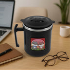 Apex Cat Mug 250 Ml Stainless Steel Insulated Inner With Cute Cat Print - 9XShoppy