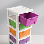 6-layer Multi-colored Plastic Storage Drawer Cabinet - 9XShoppy