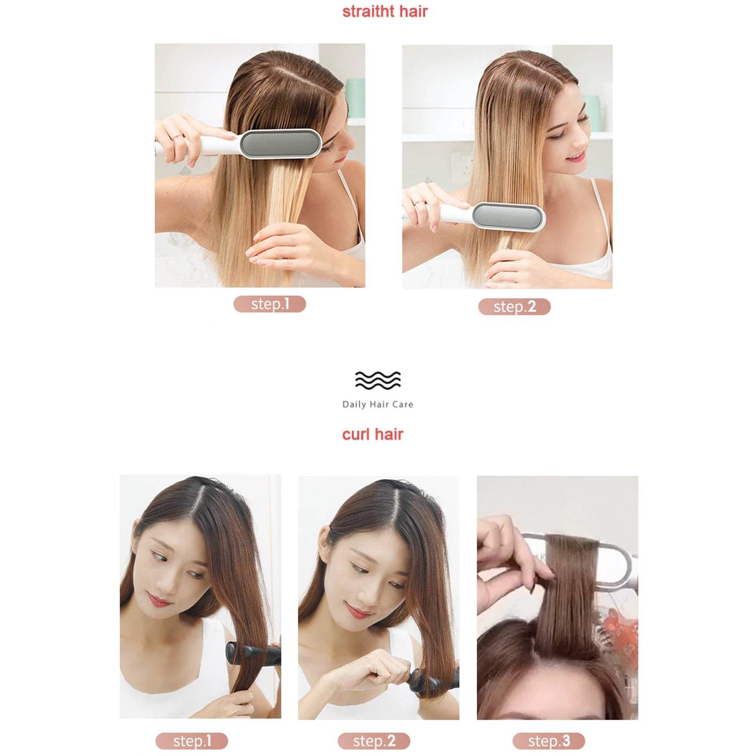 6168 Hqt-909b Hair Straightener Used While Massaging Hair Scalps And Head. - 9XShoppy