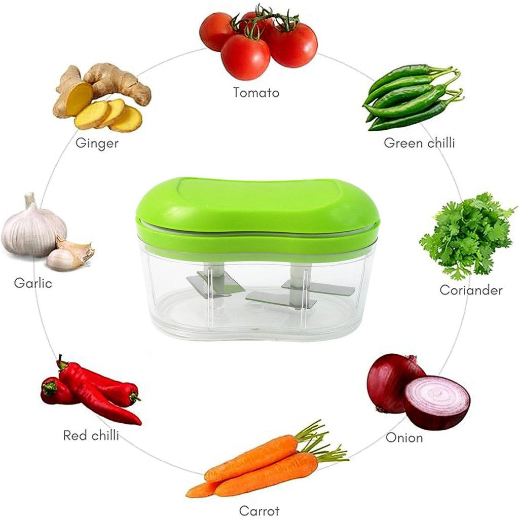 Manual Hand Push Garlic Cutter Vegetable Chopper (1 Pc) - 9XShoppy