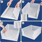 7732 3 Layer Clothes Organizer For Wardrobe Cupboard Organizer For Clothes Foldable And Stackable Closet Organizer Drawer Organizer For Clothes Multi Purpose Plastic Drawer - 9XShoppy