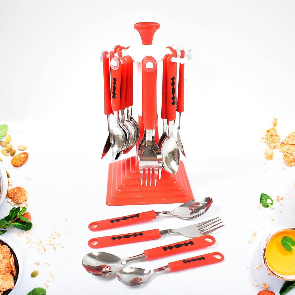 24 Piece Stainless Steel Premium Cutlery Set With Stand - 9XShoppy