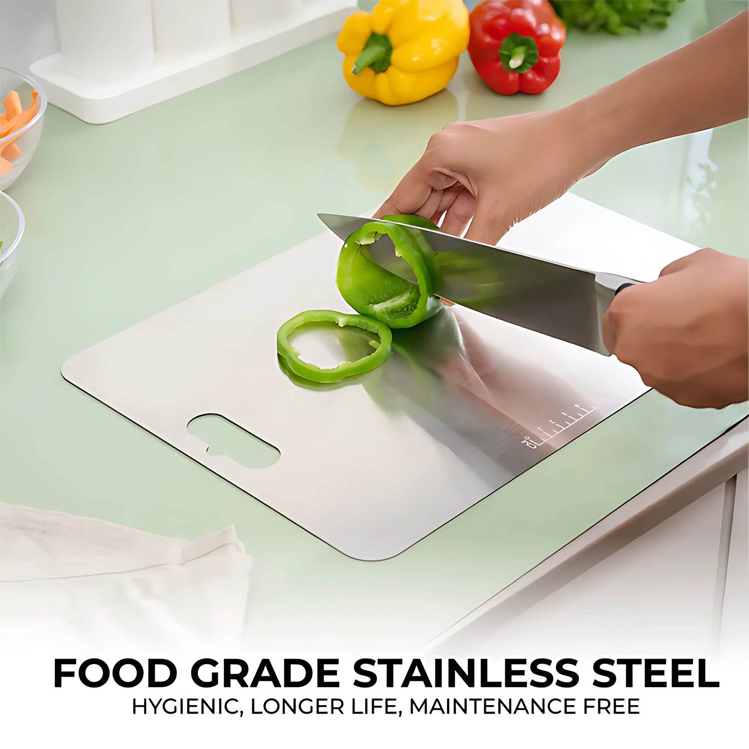 Stainless Steel Vegetable Fruit Cutting Chopping Board (3120 Cm 1 Pc) - 9XShoppy