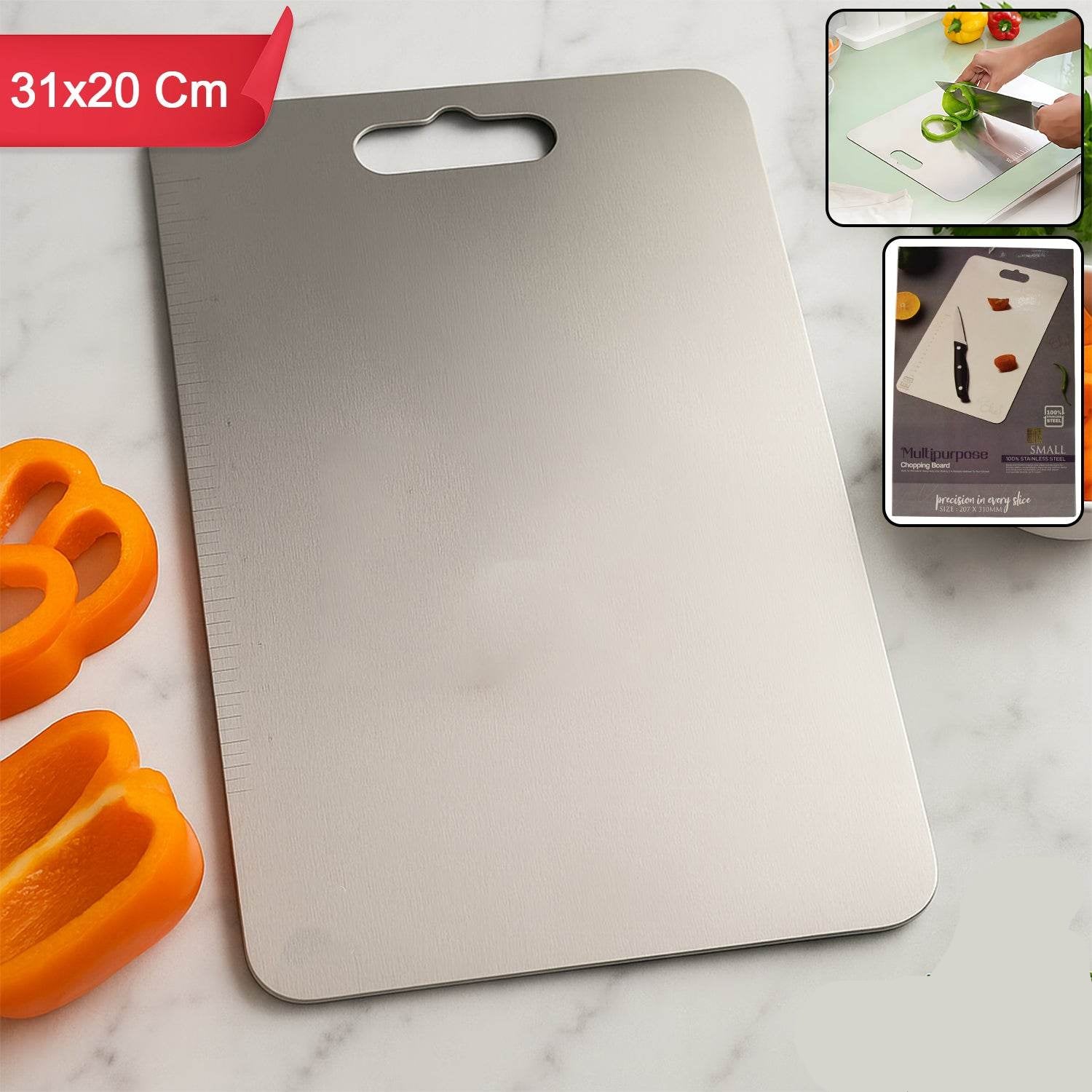 Stainless Steel Vegetable Fruit Cutting Chopping Board (3120 Cm 1 Pc) - 9XShoppy