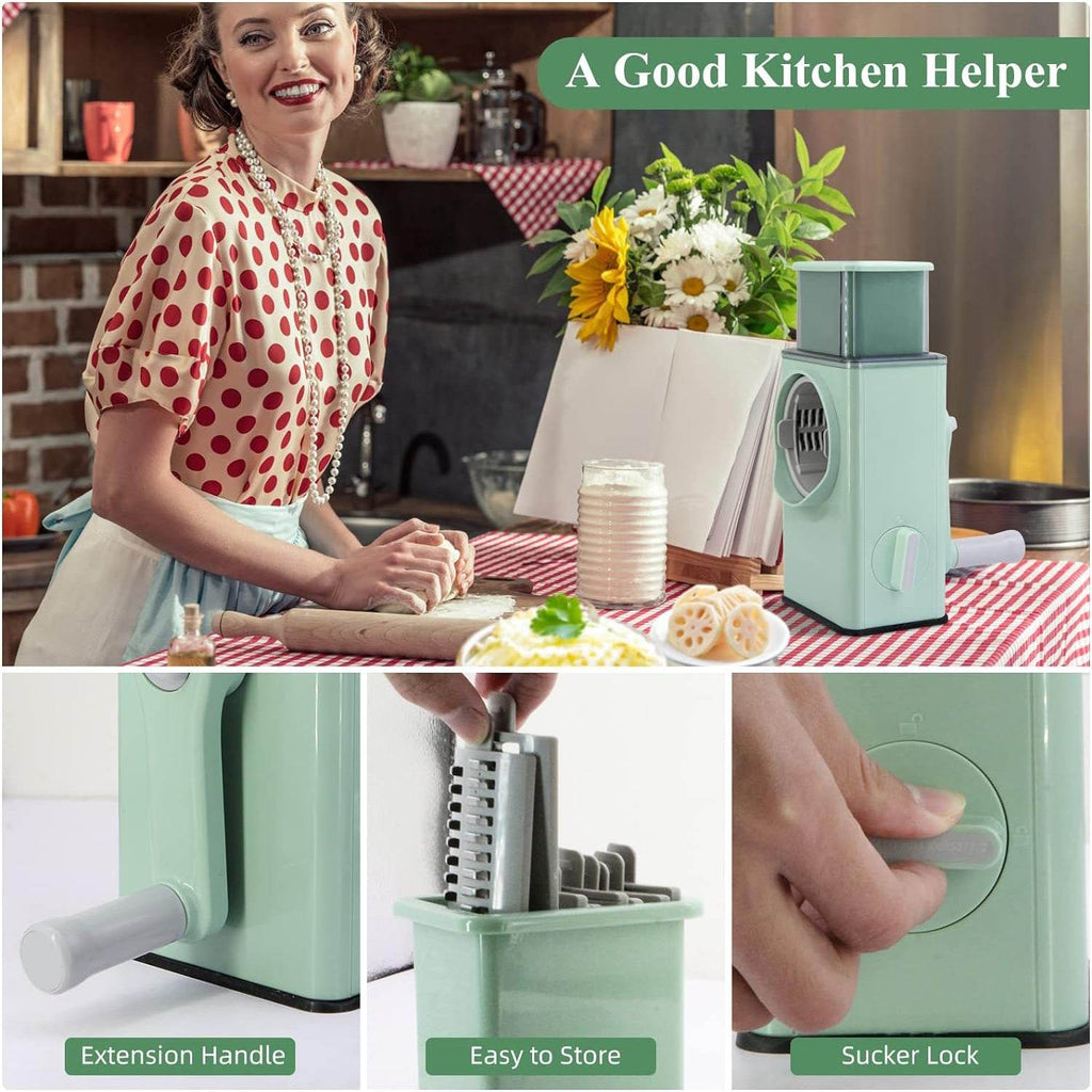 5775 Stainless Steel Vegetable Chopper Veg Chopper And Dicer With 6 Blades Brush Kitchen Multifunctional Mandoline Vegetable Slicer For Veggies Onion Garlic Potatoes Fruits Cookie Oreo Vegetable Cutter Stable Suction Base For Home Kitchen - 9XShoppy
