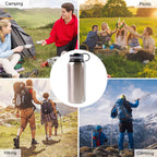 Silver Stainless Steel Double Wall Vacuum-insulated Drink Water Bottle (1000 Ml) - 9XShoppy