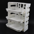 Plastic 3 Layer Wall-mounted Food Organizer Rack (1 Set) - 9XShoppy