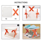 6 Layer Shoe Rack Design Lightweight Adjustable Plastic Foldable Shoe Cabinet Storage Portable Folding Space Saving Shoe Organizer Home And Office - 9XShoppy
