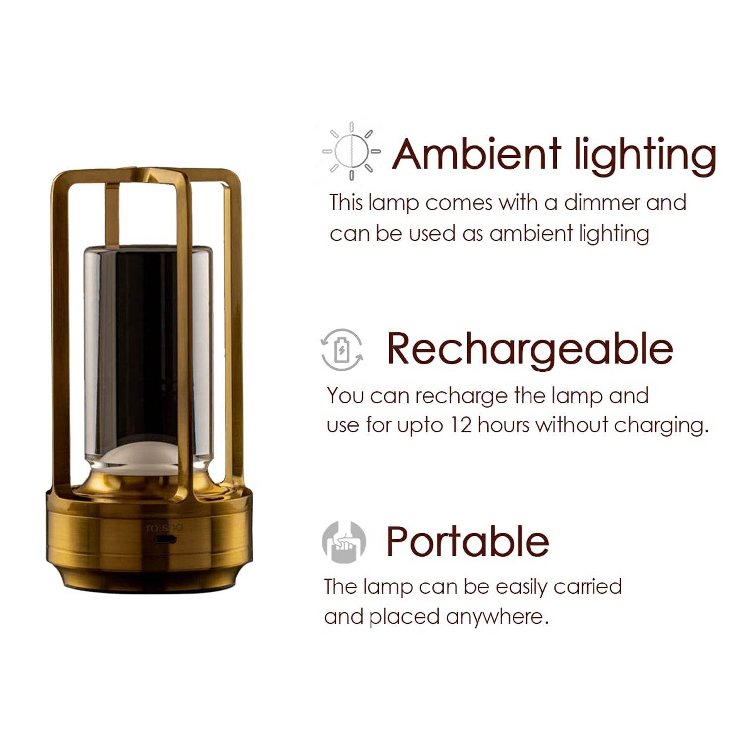Crystal Lantern Table Lamp 3 Colors - 9XShoppy