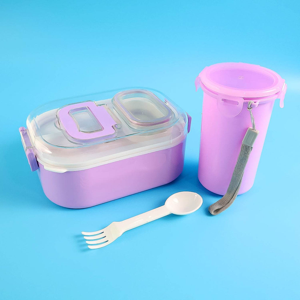 Multi-functional 1 Set Leakproof Lunch Box With Cutlery Tumbler - 9XShoppy