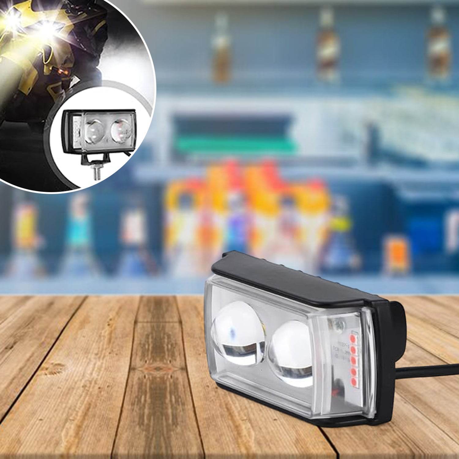 6 Mode Led Spotlight Universal Ultra Mini Double Lens Fog Light (1 Pc) - 9XShoppy