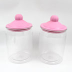 Transparent Kitchen Plastic Container Jar Set (2 Pcs Set 1100 Ml Approx) - 9XShoppy