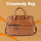 Premium Faux Leather Multipurpose Messenger Briefcase With Shoulder Strap (1 Pc) - 9XShoppy