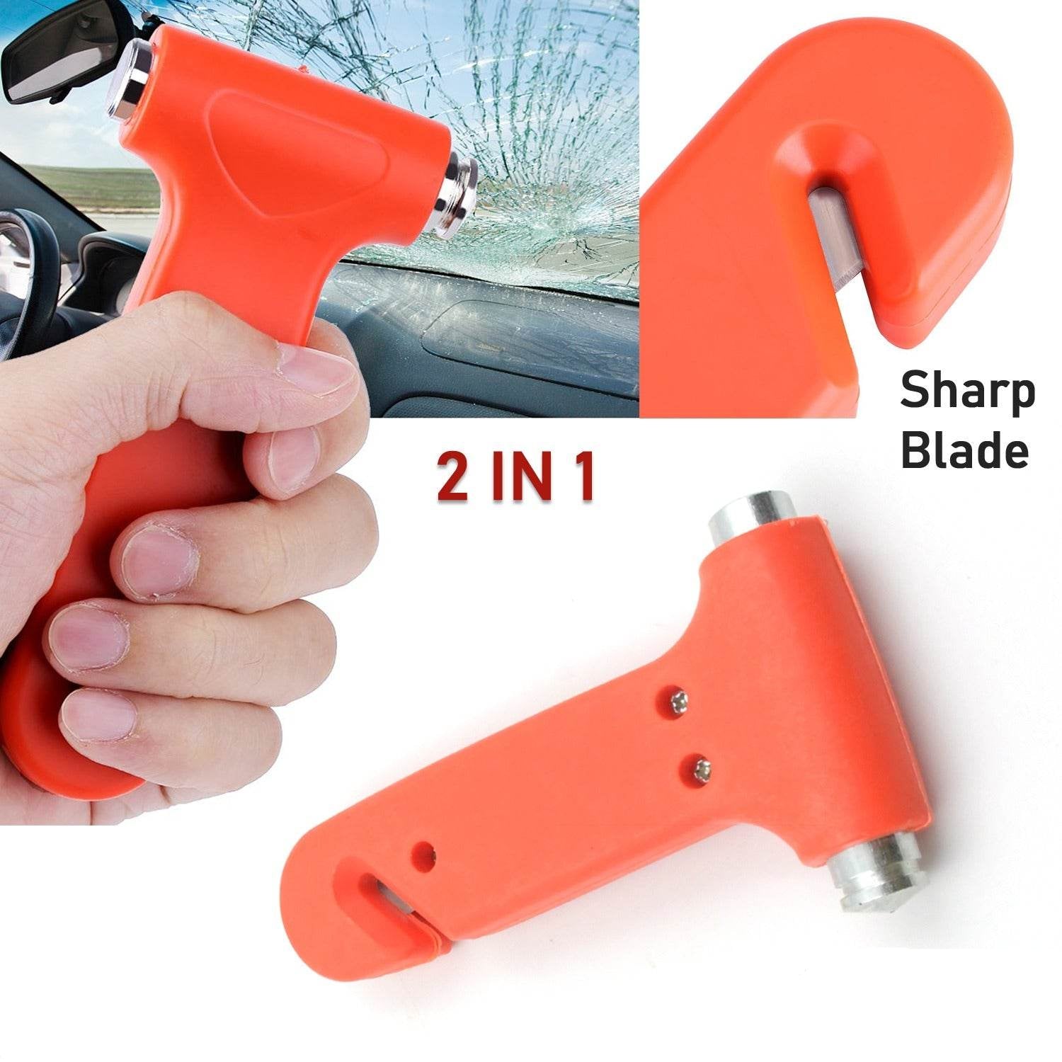 9393 Car Safety Hammeremergency And Rescue Toolcar Window Breaker And Seatbelt Cuttersafety Hammer Emergency Rescue Toolcar Window Breaking Seat Belt Cutter (1 Pc) - 9XShoppy