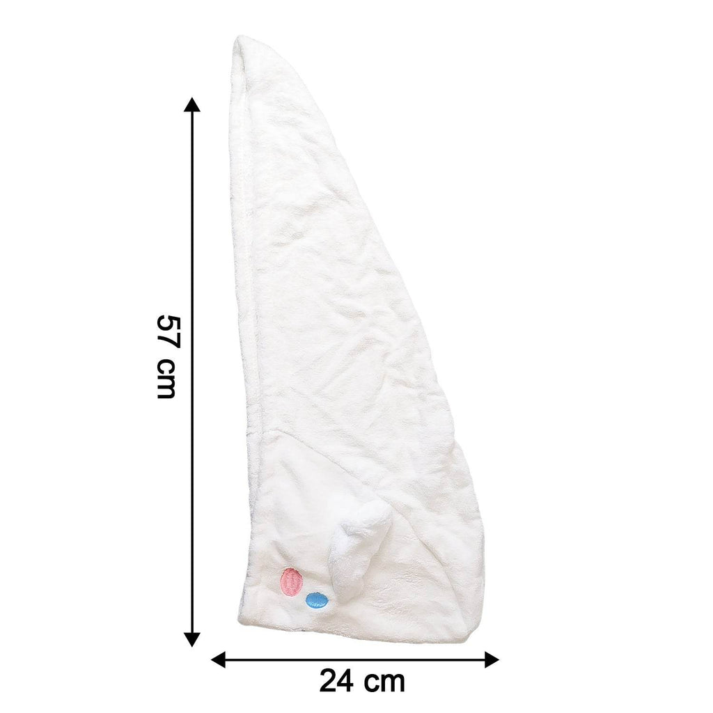 Premium Soft Microfiber Hair Drying Towel Wrap With Button (1 Pc) - 9XShoppy