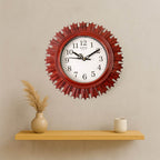 4918 Wooden Look Designer Wall Clock Plastic Decorative Latest Wall Clock Battery Operated Round Easy To Read For Roomhomekitchenbedroomofficeschool - 9XShoppy