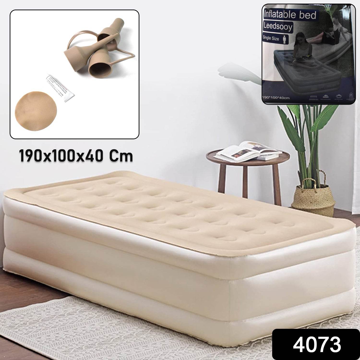 Portable Inflatable Bed Folding Lazy Bed (190x100x40 Cm 1 Pc) - 9XShoppy