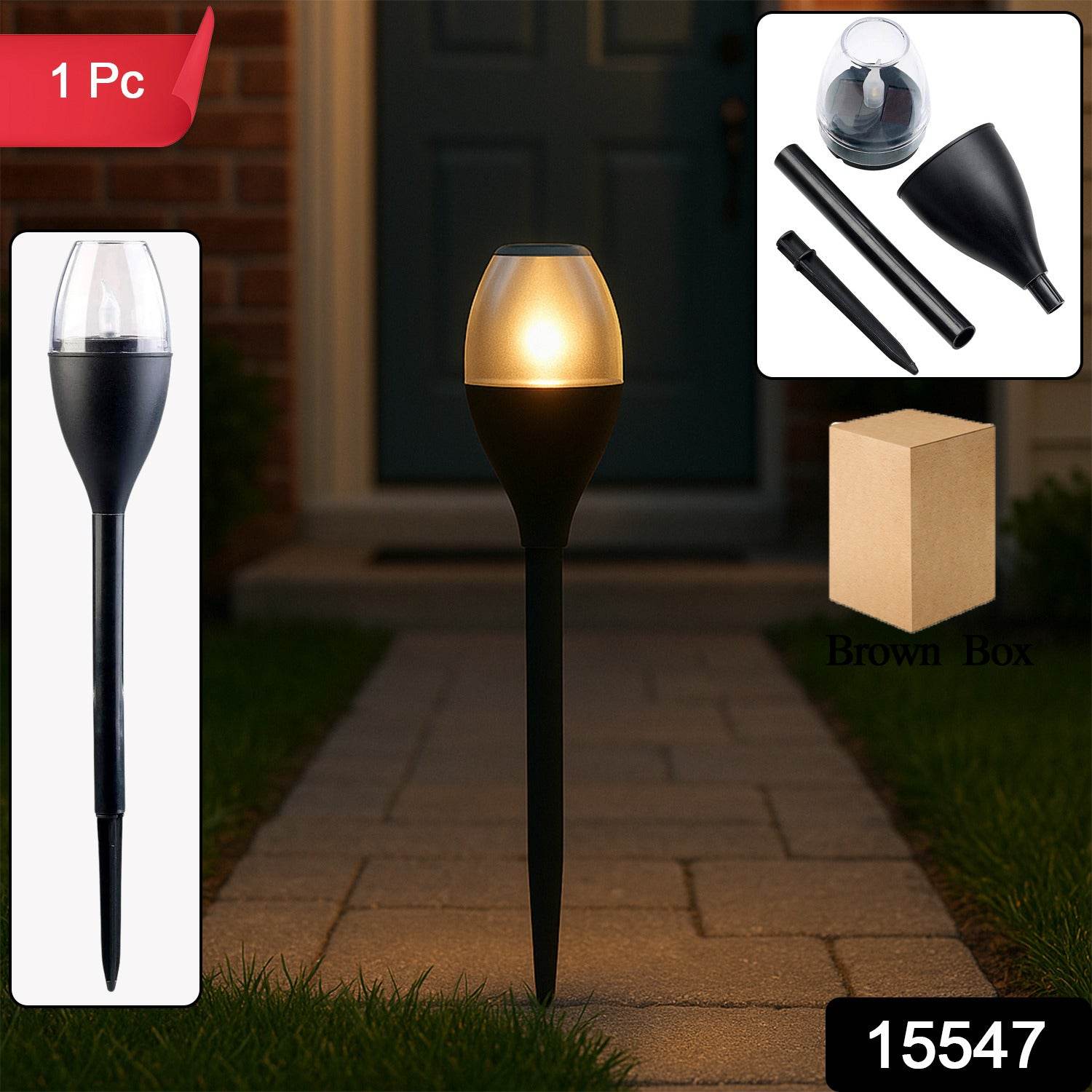 Solar-powered Outdoor Pathway Garden Light (1 Pc) - 9XShoppy