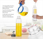Oil Dispenser with Lid - Clear Drip Free - 9XShoppy