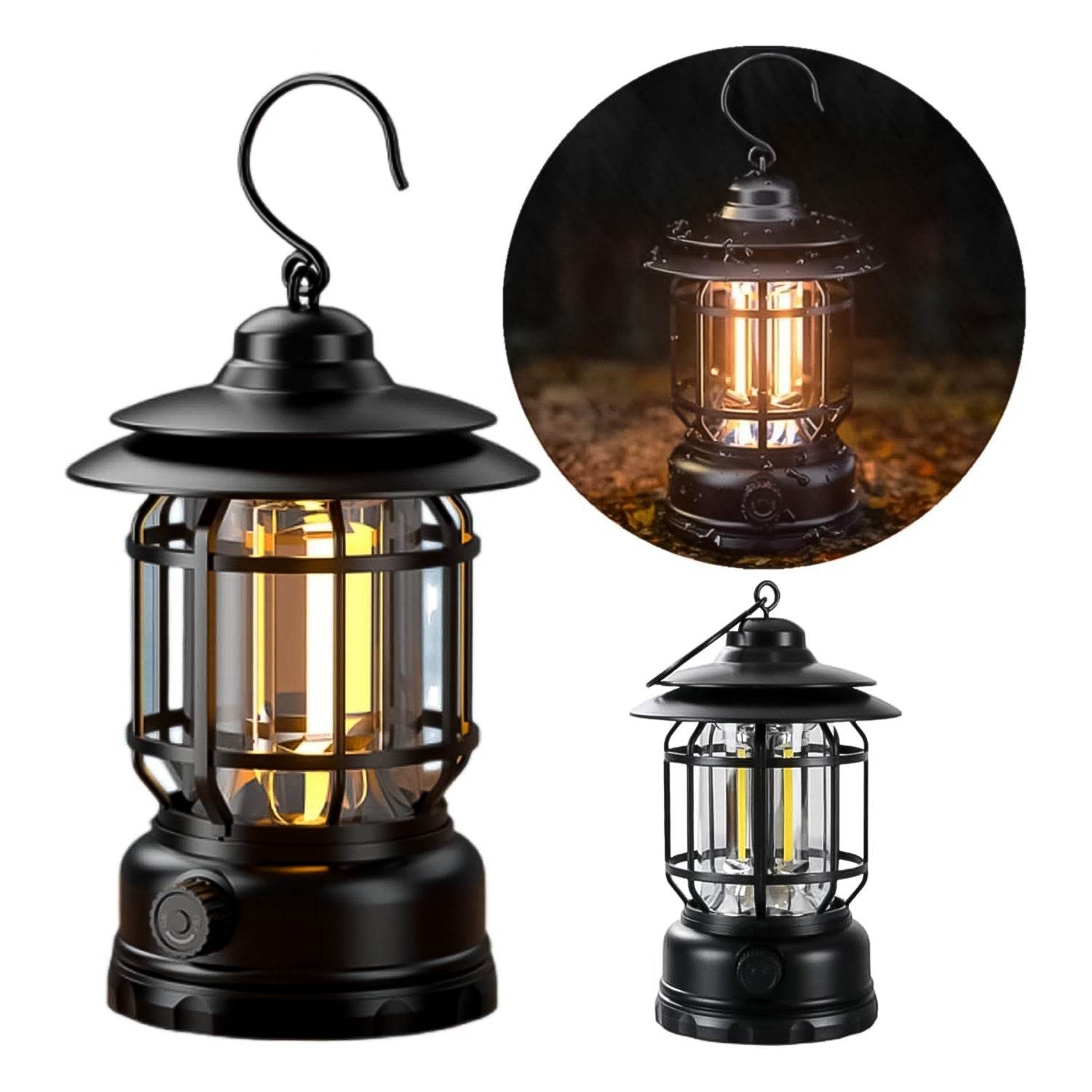 Led Camping Light Retro Style Lighting Battery Type-c Rechargeable (1 Pc) - 9XShoppy