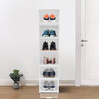 Stackable Multifunctional Storage For Clothes Foldable Drawer Shelf Basket Utility Cart Rack Storage Organizer Cart For Kitchen Pantry Closet Bedroom Bathroom Laundry (6 Layer 1 Pc) - 9XShoppy