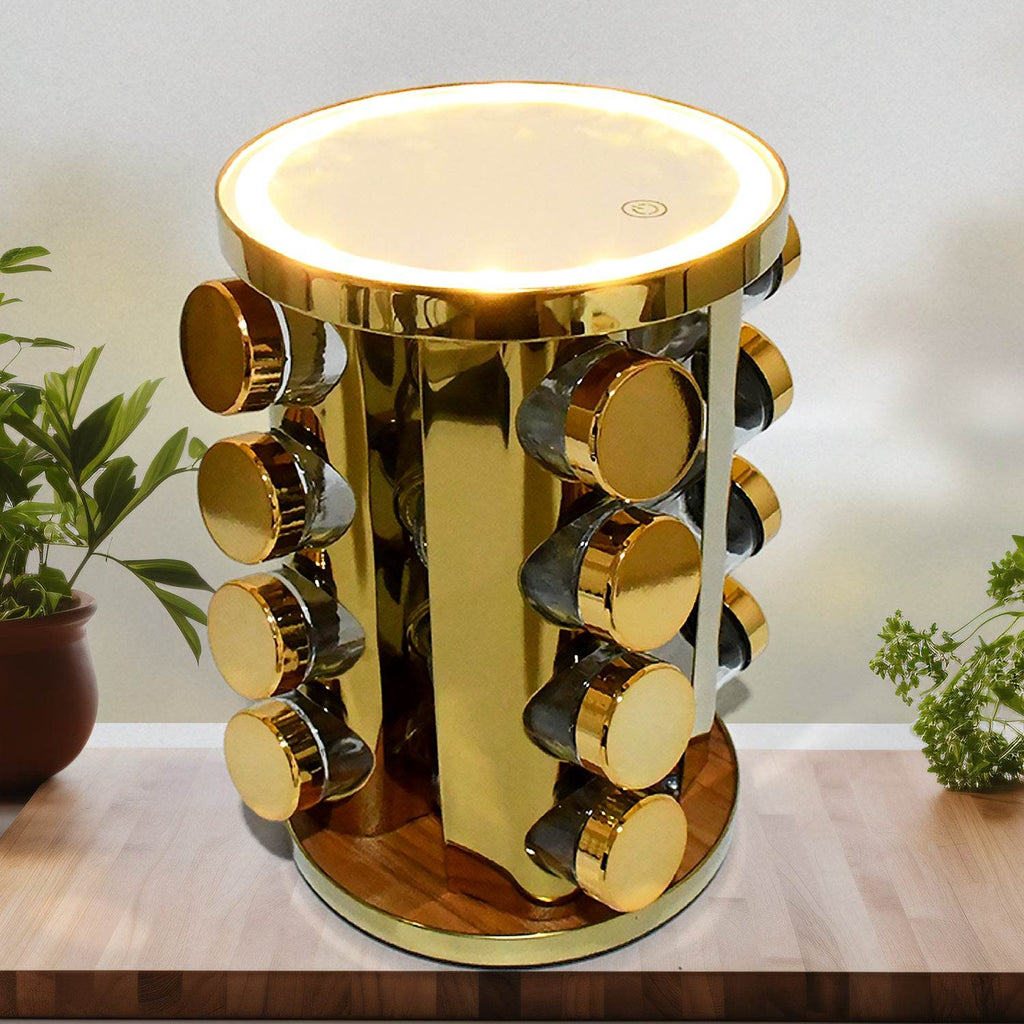 Led Spice Rack Organizer Rotating Spice Rack - 9XShoppy