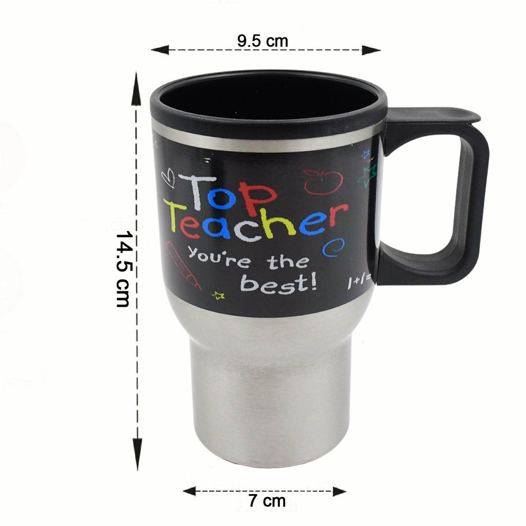 Stainless Steel Vacuum Glass Insulated Glass Coffee Cups Double Walled Travel Mug Car Coffee Mug (With Lid Handle) - 9XShoppy